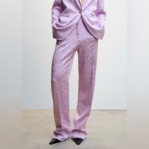 NWT! MANGO Satin Polka Dot Pant